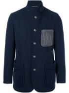 Roda Knitted Pocket Blazer, Men's, Size: 54, Blue, Cotton/acrylic/polyamide/virgin Wool