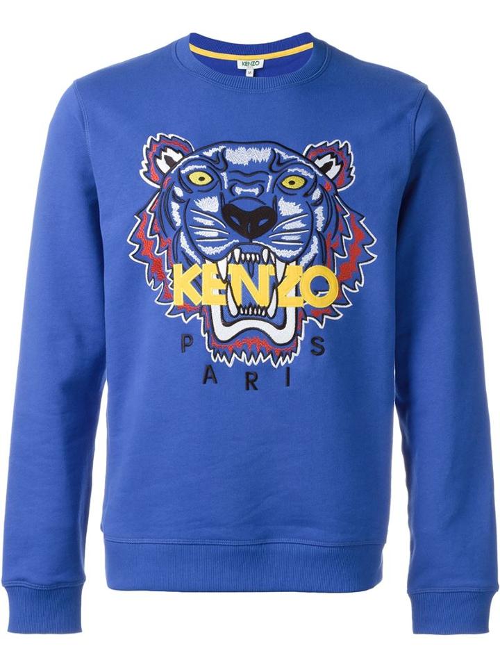 Kenzo 'tiger' Sweatshirt, Men's, Size: Xl, Blue, Cotton