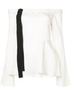 Derek Lam 10 Crosby Off The Shoulder Top - Nude & Neutrals