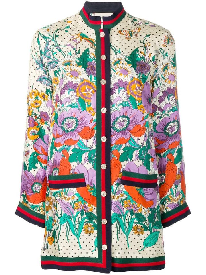 Gucci Floral Print Shirt - Neutrals