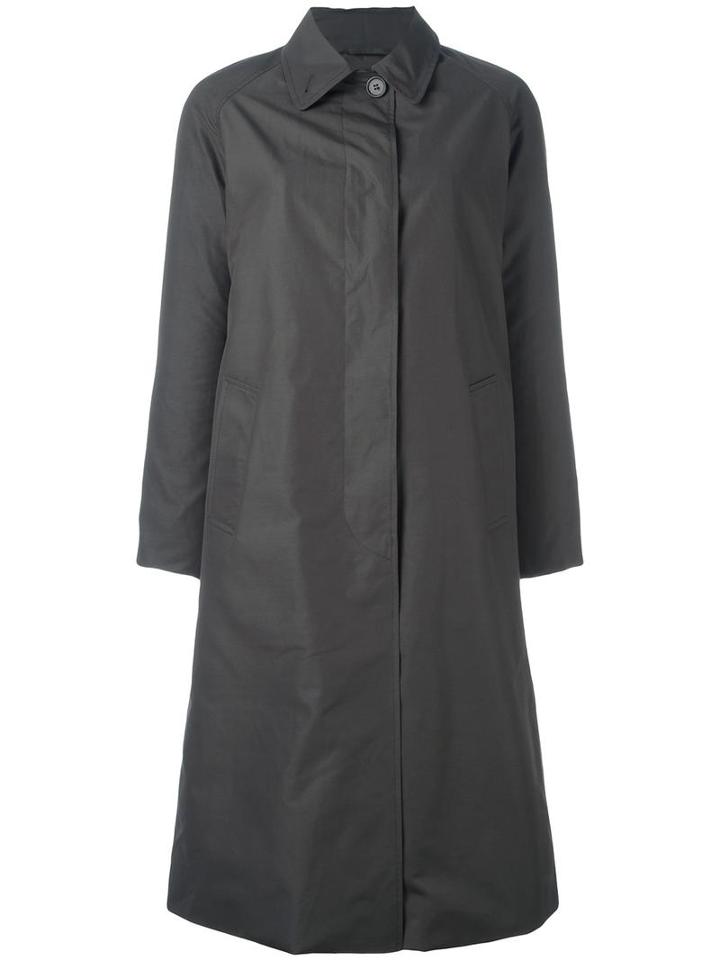 Aspesi Single Breasted Oversized Raincoat, Women's, Size: Small, Grey, Polyamide/polyester