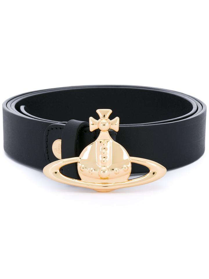 Vivienne Westwood Red Label - Logo Embossed Belt - Women - Calf Leather - One Size, Black, Calf Leather