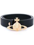 Vivienne Westwood Red Label - Logo Embossed Belt - Women - Calf Leather - One Size, Black, Calf Leather