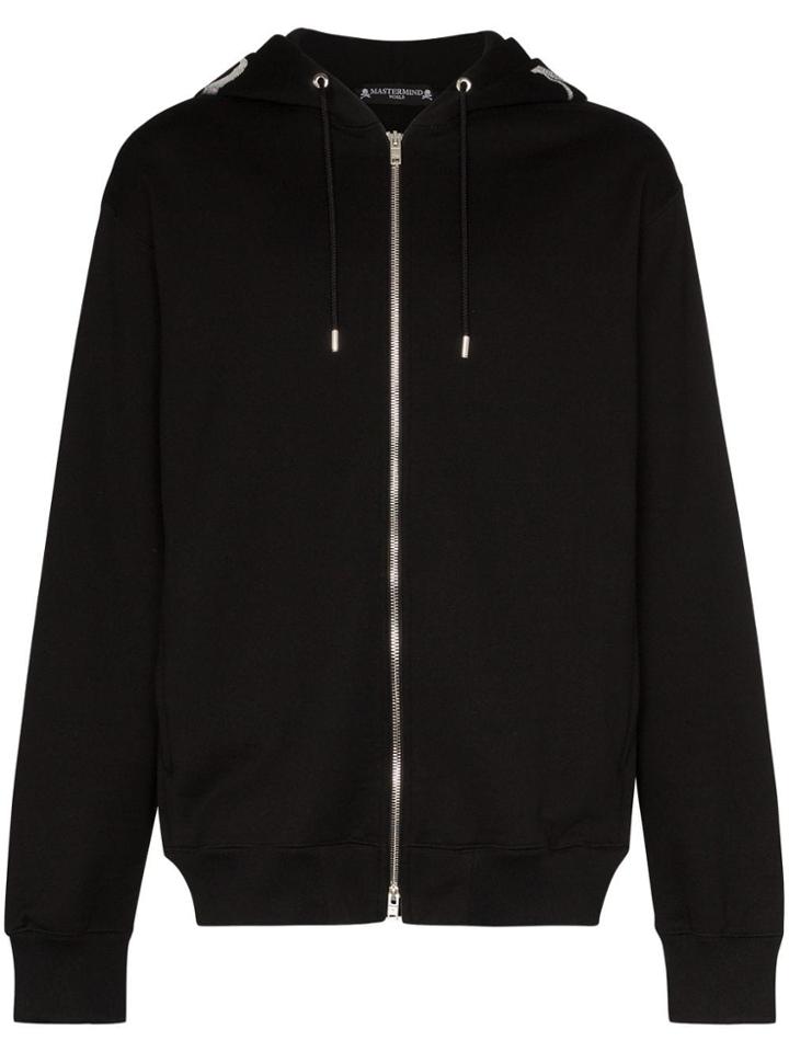 Mastermind Japan Zip-up Sequin Hoodie - Black