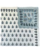 Zadig & Voltaire Skull Print Scarf, Men's, Blue, Modal