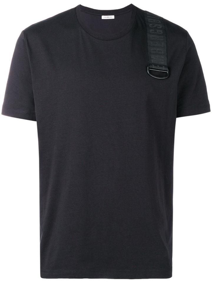 Dirk Bikkembergs Logo Stripe T-shirt - Black