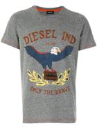 Diesel Eagle Print T-shirt - Grey