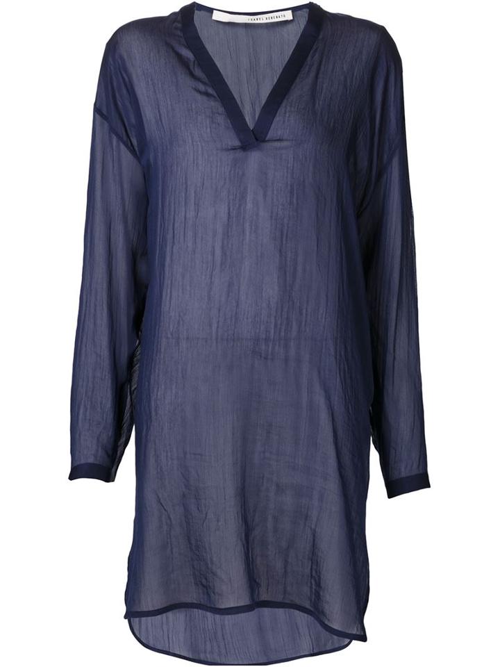 Isabel Benenato V-neck Tunic Top