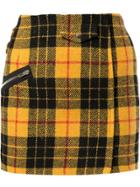Yang Li Check Pattern Mini Skirt - Yellow