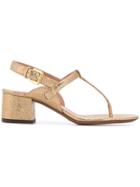 L'autre Chose T-strap Sandals - Gold