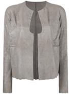 Salvatore Santoro - Cut-out Detail Jacket - Women - Leather - 42, Women's, Grey, Leather