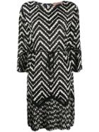 Twin-set Zig-zag Shift Dress - Black