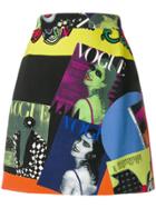 Versace Vogue Print Mini Skirt - Multicolour