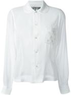 Comme Des Garçons Comme Des Garçons Sheer Shirt, Women's, Size: S, White, Cotton/polyester