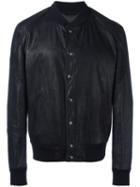 Drome Button Up Bomber Jacket, Men's, Size: 52, Black, Lamb Nubuck Leather