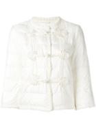 Ermanno Scervino Duffle Detailing Cropped Jacket, Women's, Size: 44, White, Polyester/viscose/acetate/feather Down