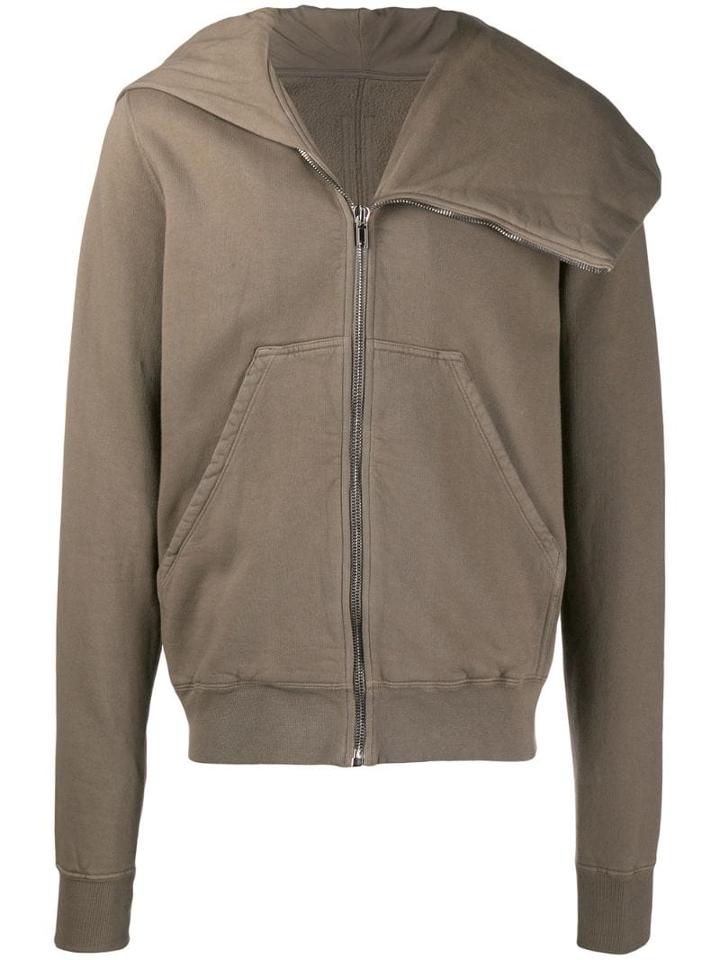 Rick Owens Drkshdw Asymmetric Zip Hoodie - Grey