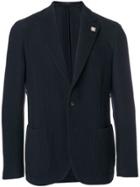 Lardini Textured Blazer Jacket - Blue