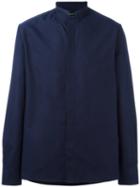 Qasimi 'arran' Shirt, Men's, Size: 15, Blue, Cotton