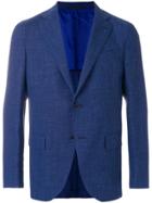 Caruso Fitted Button Waistcoat - Blue