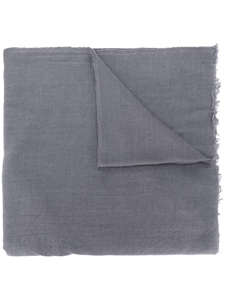 Rick Owens Fine Knit Scarf - Blue
