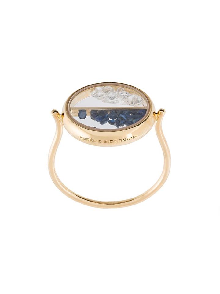 Aurelie Bidermann 'chivoir' Diamond And Sapphire Ring, Women's, Size: 54, Yellow/orange