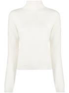 Majestic Filatures Soft Knit Turtleneck Jumper - White