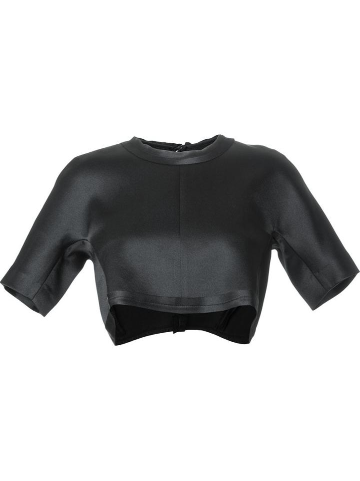 Ellery 'goya' Cropped Top, Women's, Size: 4, Black, Polyester