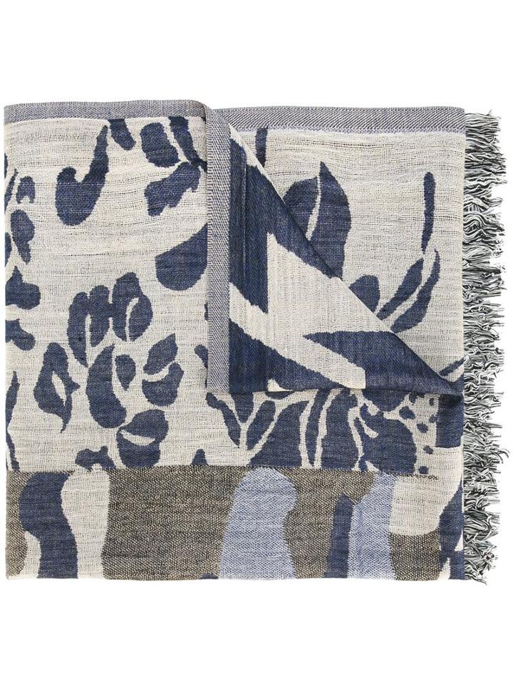 Dondup Floral Print Scarf, Men's, Wool