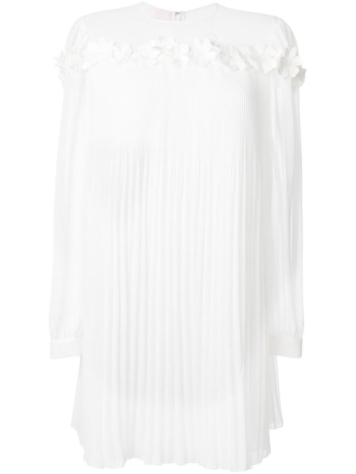 Giamba Pleated Flower Detail Dress