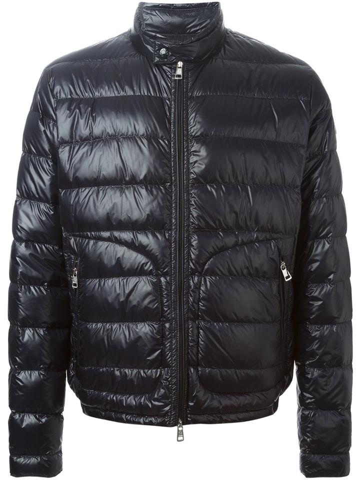 Moncler 'acorus' Padded Jacket, Men's, Size: 4, Blue, Feather Down/polyamide