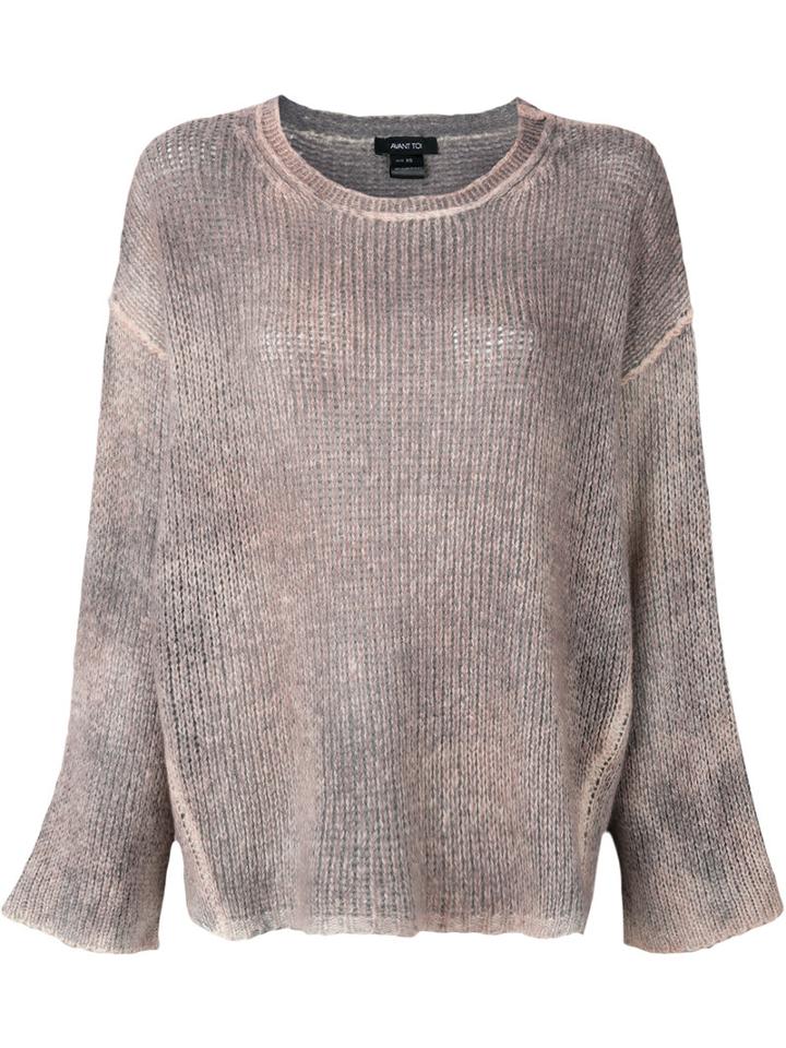 Avant Toi - Loose Fit Top - Women - Silk/cashmere/merino - Xs, Pink/purple, Silk/cashmere/merino