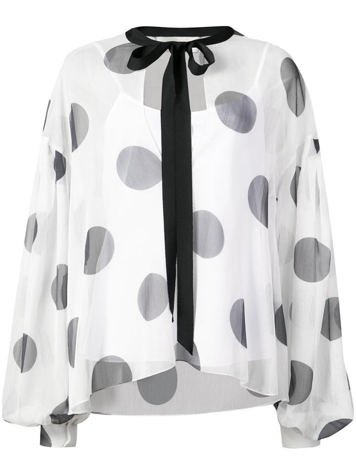 Sachin & Babi Delia Polka-dot Blouse - White