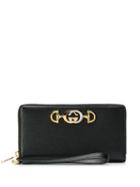 Gucci Zumi Zip Around Wallet - Black