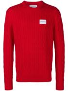 Calvin Klein Jeans Cable Rib Sweater - Red