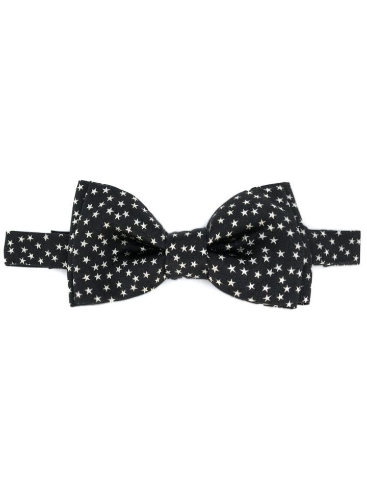 Ps Paul Smith Star Print Bow Tie - Black