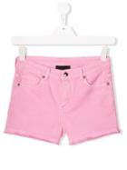 John Richmond Junior Frayed Denim Shorts - Pink