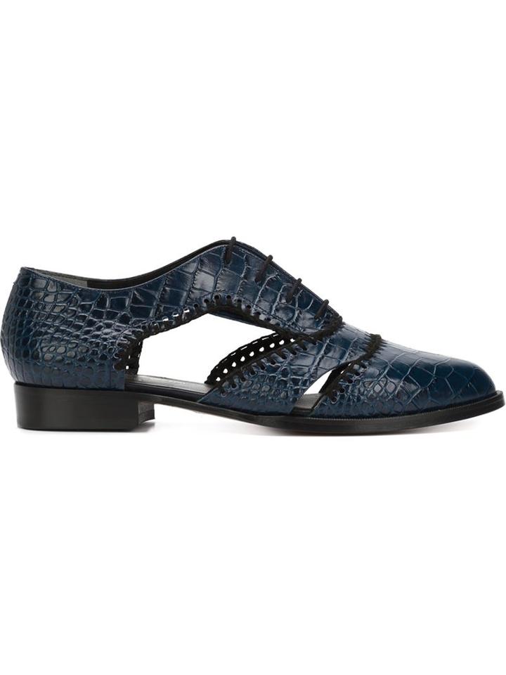 Robert Clergerie Lace-up Cut-out Shoes