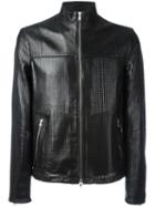 Diesel Black Gold Perforated Jacket, Men's, Size: 46, Lamb Skin/viscose