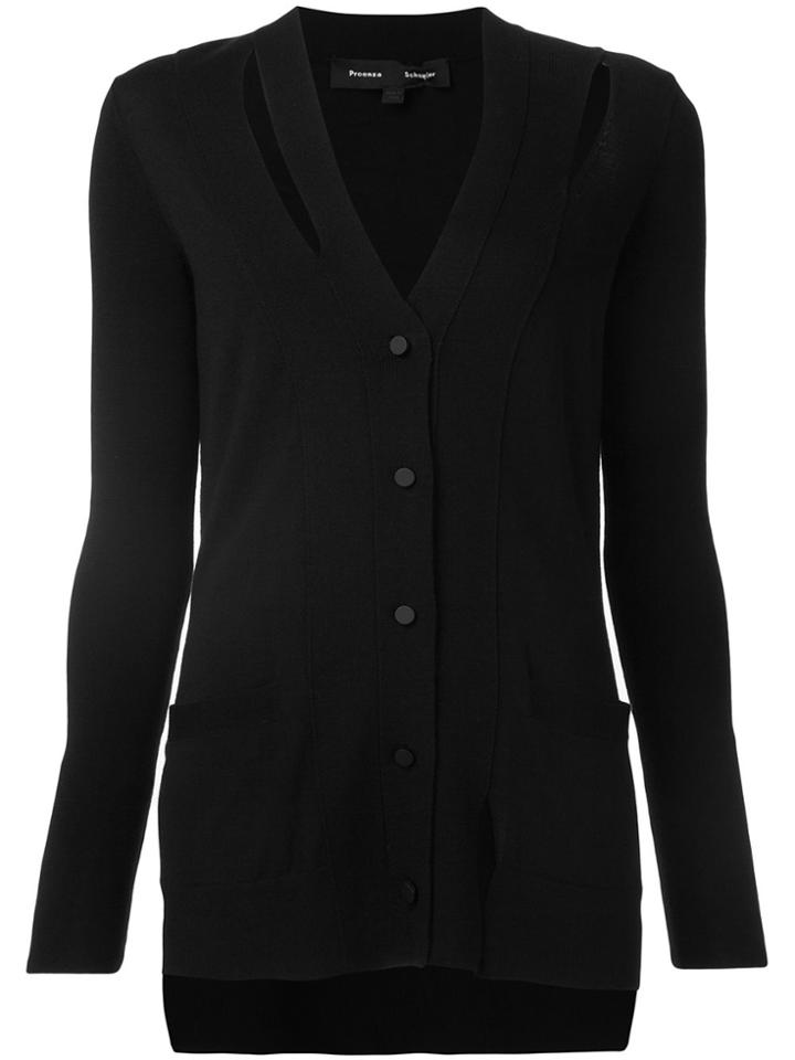 Proenza Schouler Slit Detail Cardigan - Black