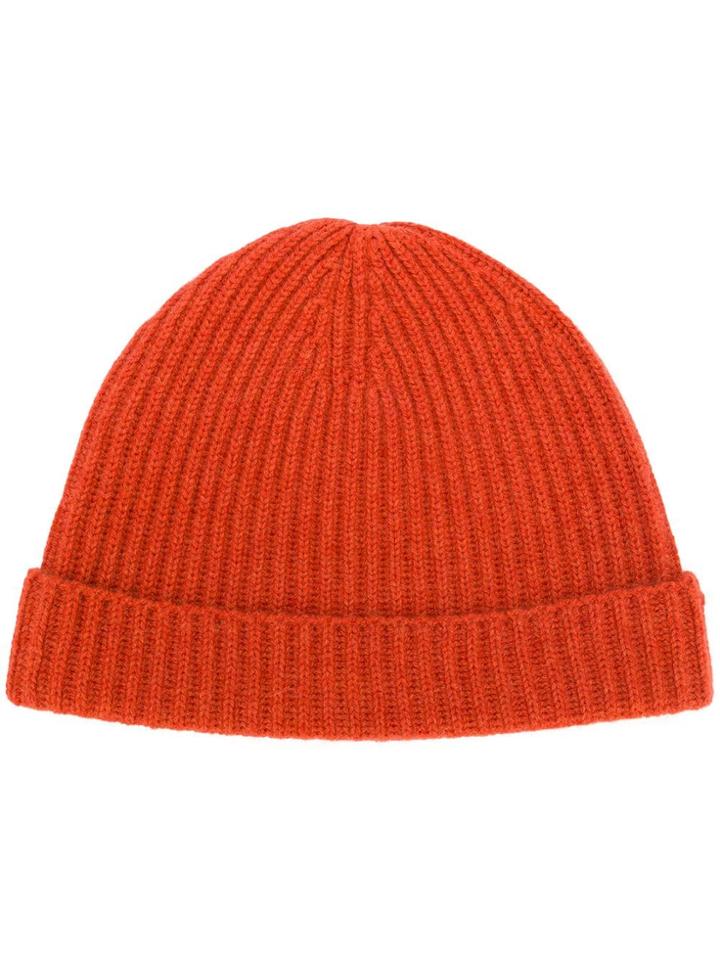 N.peal Ribbed Beaie - Yellow & Orange