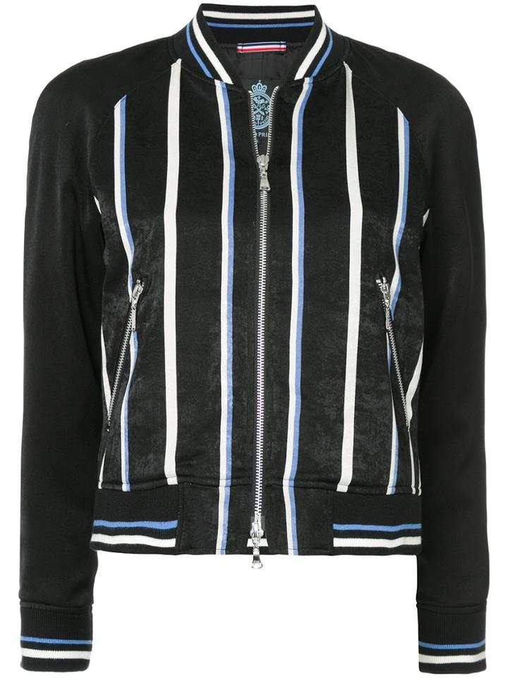 Guild Prime Striped Bomber Jacket - Black