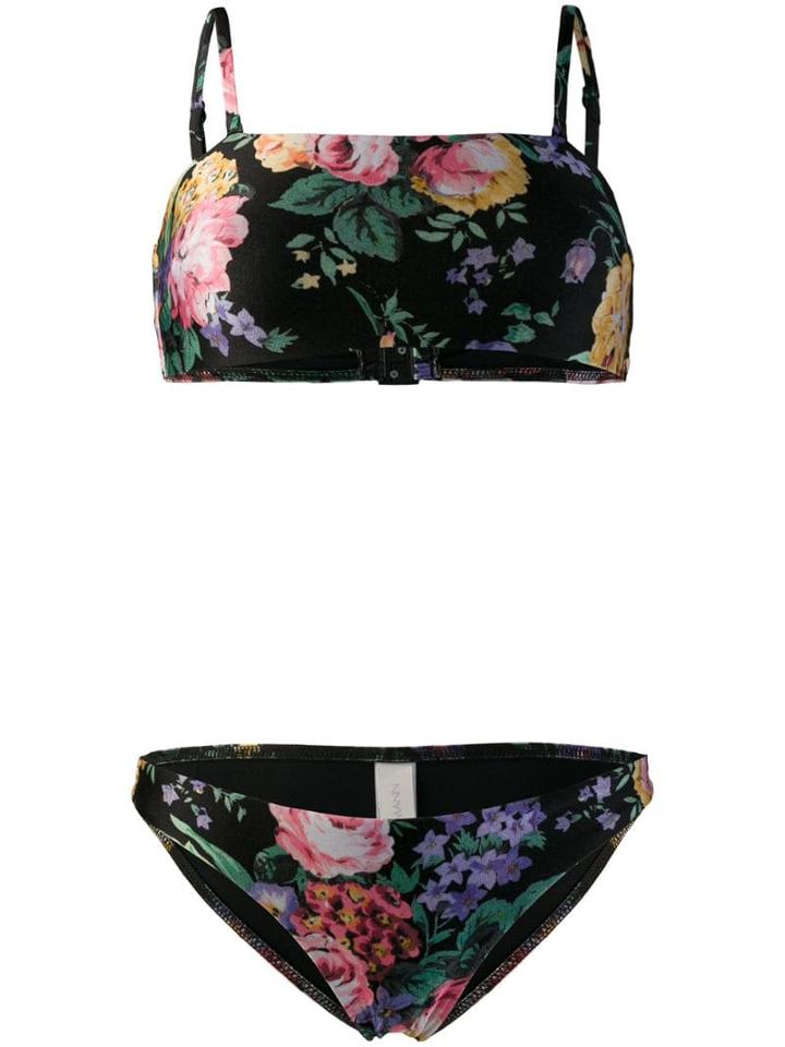 Zimmermann Floral Print Bikini - Black
