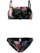 Zimmermann Floral Print Bikini - Black