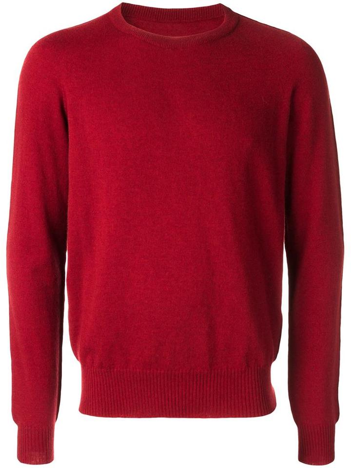 Maison Margiela Raised Seam Jumper, Men's, Size: Xl, Red, Wool
