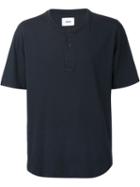 Fadeless Button T-shirt, Men's, Size: Large, Blue, Cotton