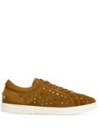 Jimmy Choo Cash Embellished Sneakers - Brown