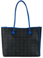 Mcm Logo Print Shoulder Bag, Women's, Black