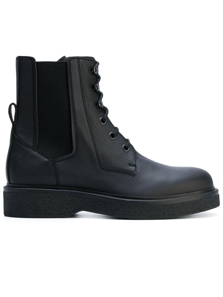 Lanvin Lace Up Ankle Boots - Black
