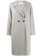 Harris Wharf London Double-breasted Fitted Coat - Grey